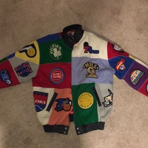 Hardwood classics NBA Throw back Jacket
